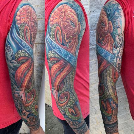 Phil Robertson - Octopus sleeve tattoo