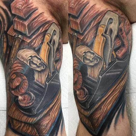Phil Robertson - Hand planer tattoo