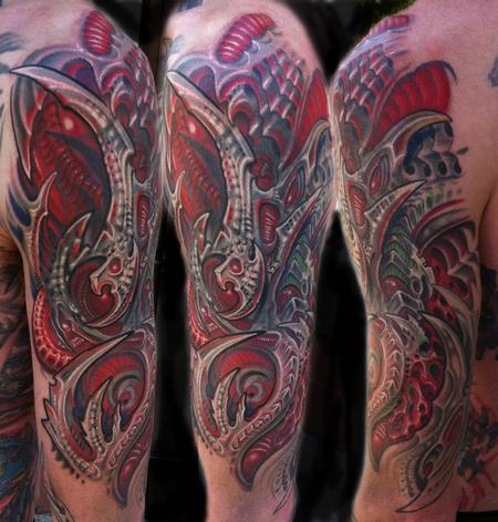 Phil Robertson - Biomechanical cover up tattoo