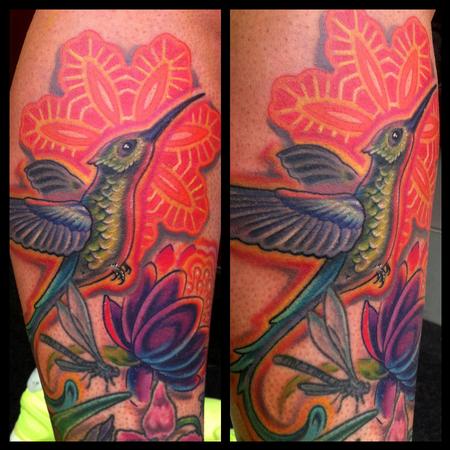 Phil Robertson - Hummingbird and mandala tattoo