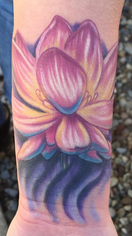 Neon Dream : Tattoos : Coverup : Lotus flower cover up tattoo Neon Dream : Tattoos : Coverup : Lotus flower cover up tattoo