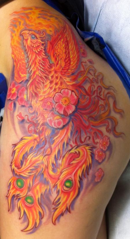 Tattoos - Phoenix color tattoo - 80973