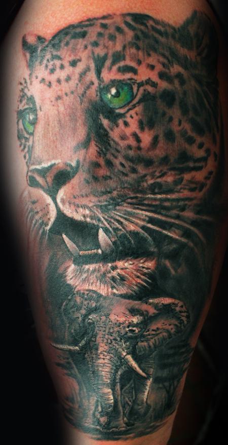 Tattoos - The leopard and the wise man. - 142202