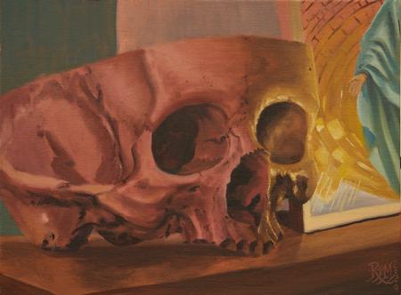 Rafael Marte - Skull and Saint midnight oil study 4/2020 