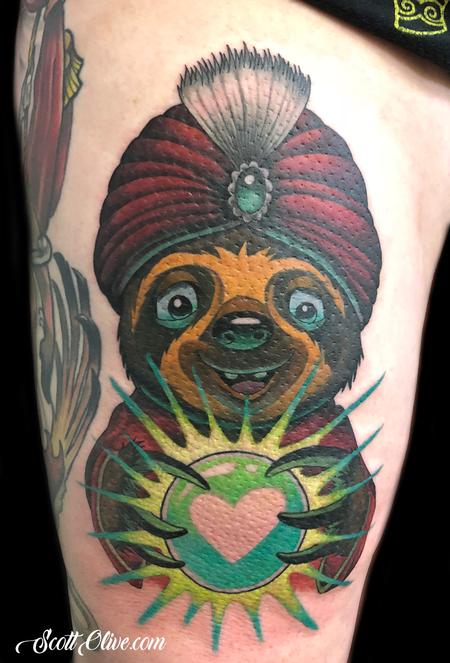 Tattoos - Fortune Teller Sloth - 138402