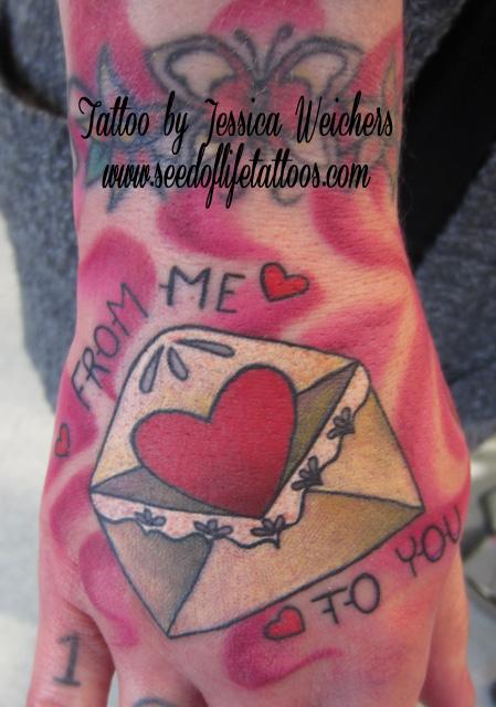 Tattoos - Love Letter hand - 90064