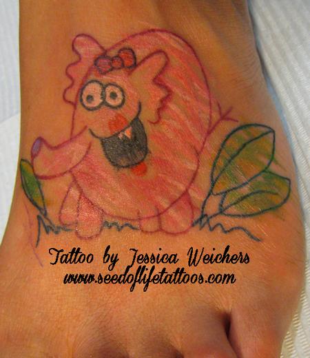 Tattoos - Pink Elephant Whim - 94118