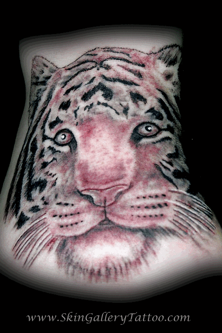 Tattoos - Black and Grey Tiger  - 76945