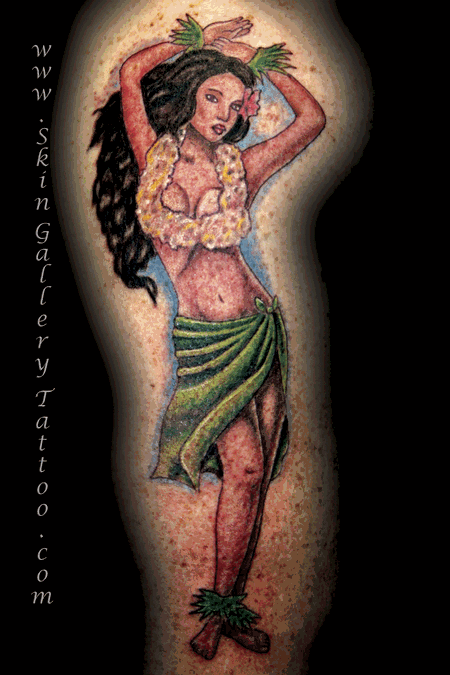 Brent Severson - Color Pin up Hula Girl