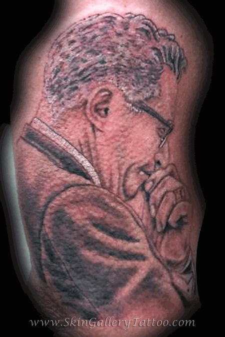 Tattoos - Greenbay Packer Coach Legend Vince Lombardi Color Portrait - 76939