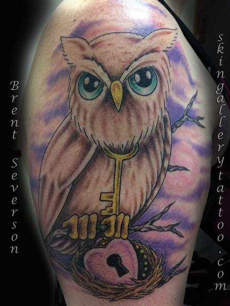 Tattoos - Horned Owl - 101273