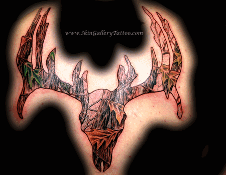 Brent Severson - Real Camo Deer Skull