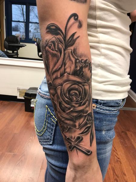 Tattoos - Black and grey roses - 133282