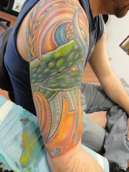 Tattoos - Color bio half sleeve - 77772