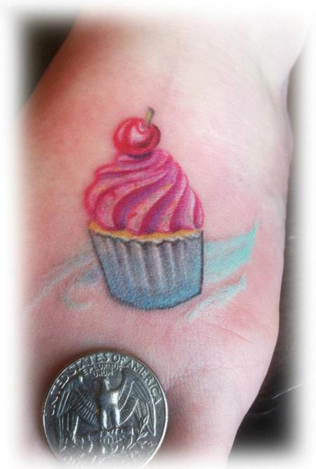 Tattoos - Tiny Cupcake Tattoo - 84318