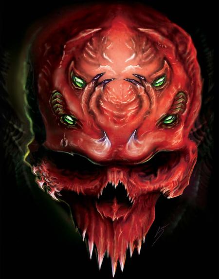 Sorin Gabor - Digital red skull