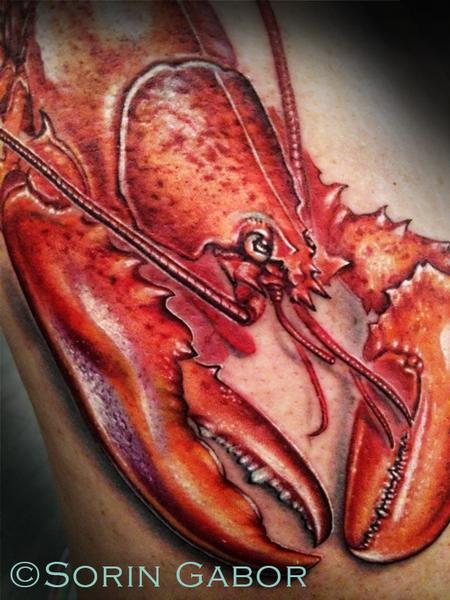 Sorin Gabor - Realistic color lobster tattoo pinchy