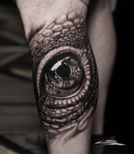 Tattoos - REALISTIC REPTILE EYE - 140175