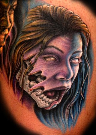 Tattoos - Zombie-fied Sister portrait - 33971