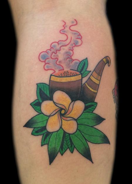 Tattoos - Plumeria Pipe - 94850