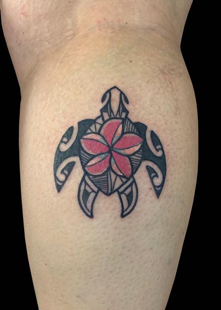 Tattoos - Polynesian Turtle Plumeria - 139775