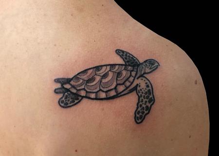 Tattoos - Turtle- Black & Gray - 139776