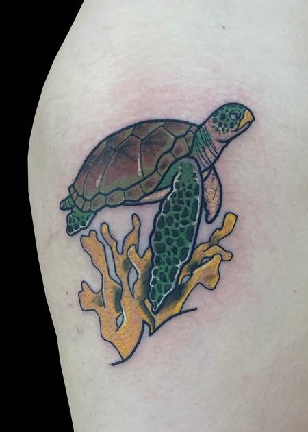 Tattoos - Turtle & Coral - 139778