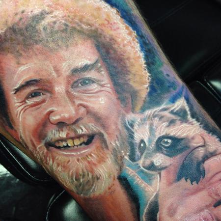 Tattoos - Bob Ross Tribute Tattoo  - 93874