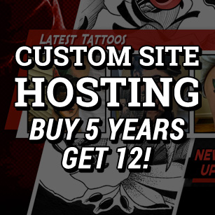 TattooNOW Custom website hosting 12 for 5