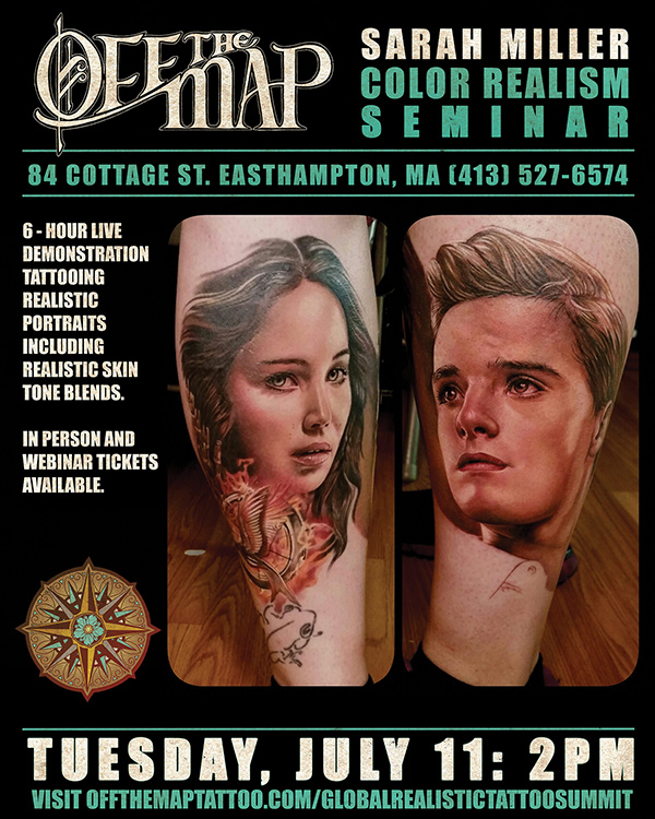 Sarah Miller Webinar Tattooing realistic portrait