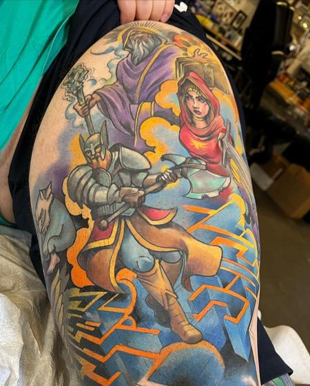 Tattoos - Fantast Labyrinth Warrior Tattoo - 144047