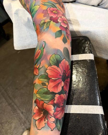 Tattoos - Floral Arm Sleeve - 144329