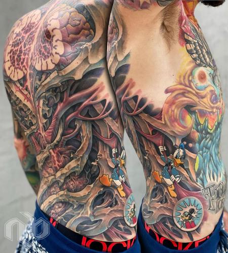 Tattoos - Donald Duck Biomech - 143594