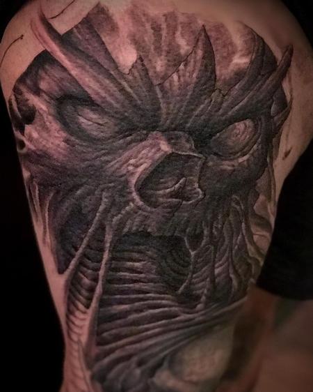 Tattoos - Biomech Skull - 144208