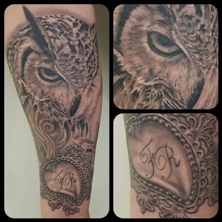 Tattoos - Owl and exvoto heart - 133704