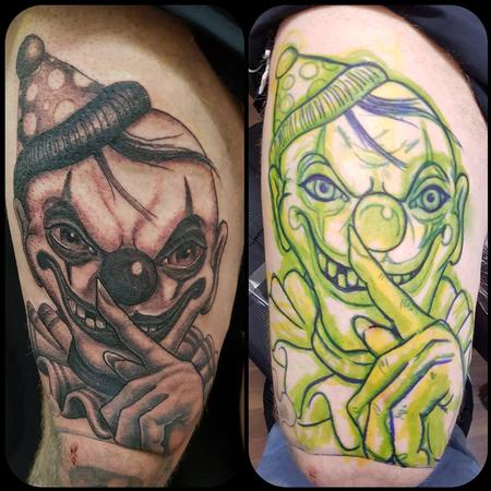 Tattoos - Freehand creepy clown - 136174