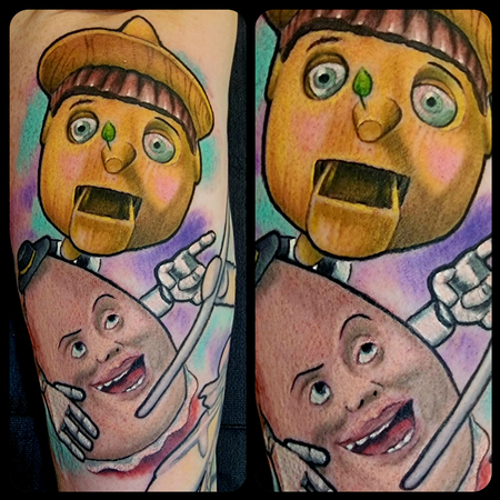 Tattoos - Pinocchio and Humpty Dumpty from Shrek  - 144674