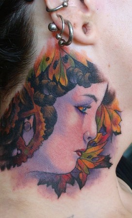 Tattoos - Steam punk autumn girl - 47673
