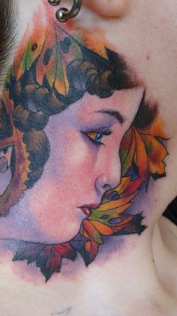 Tattoos - Steam punk autumn girl - 47674