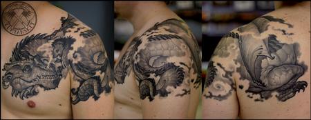 Tattoos - Dragon and Hedgehog - 100726