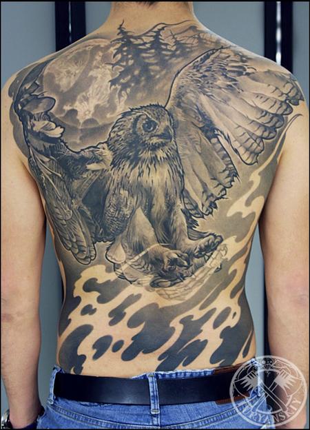 Tattoos - Flying Owl - 100679