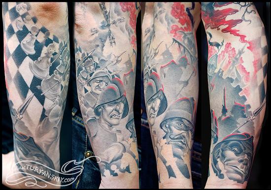 Tattoos - Chess knights - 54619