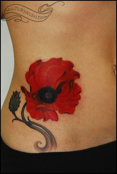 Tattoos - Poppy flower - 60474