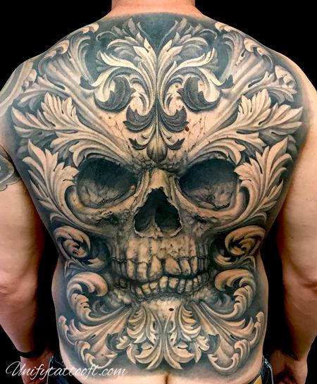 Tattoos - Skull with Filigree - 138110