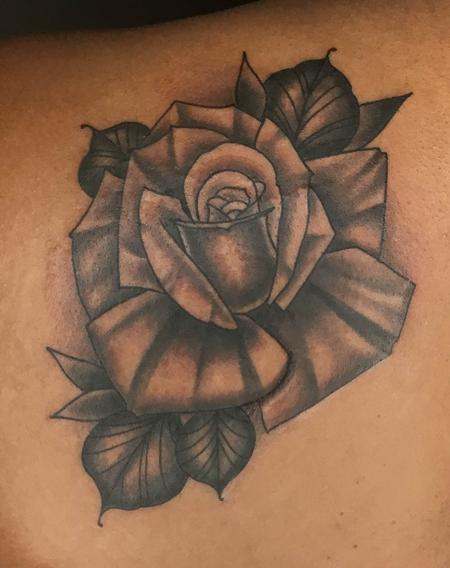 Tattoos - Black and Gray Rose - 134939