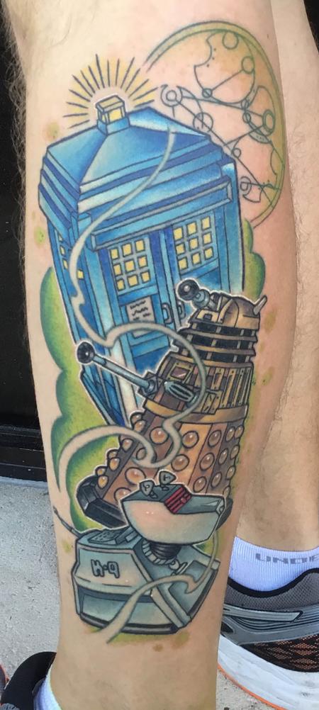 Unify Tattoo Company : Tattoos : Body Part Leg : Doctor Who Tattoo