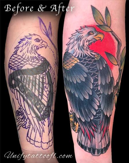 Tattoos - Eagle Cover-up - 129401