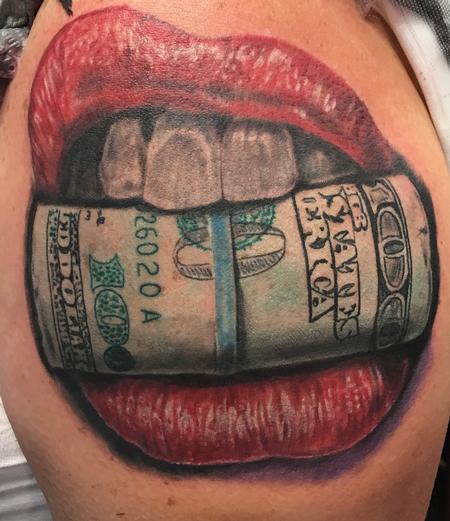 Tattoos - Mouth with Money - 143496