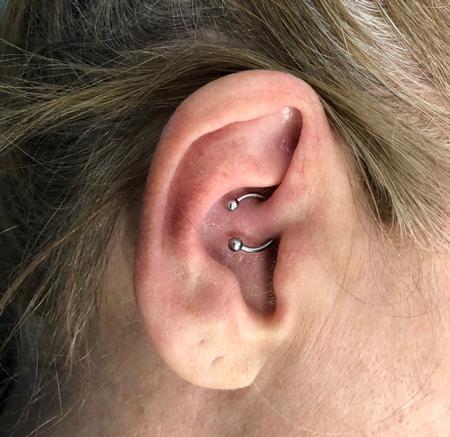 Katie Heisler - Daith piercings