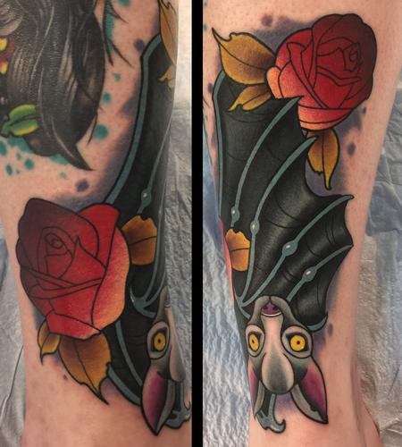 Skyler Del Drago - Bat with roses